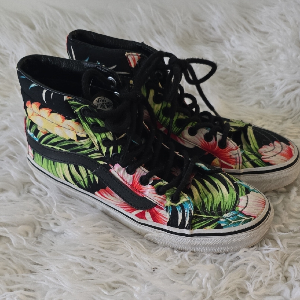 Vans Women's Tropical High-Top Sneakers - Black and Multicolor
